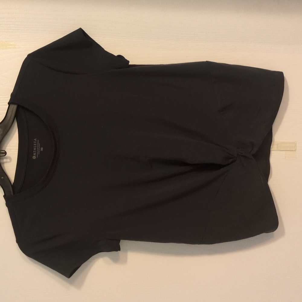 Athleta Emerald Green Short Sleeve Essence Twist Knot Tee